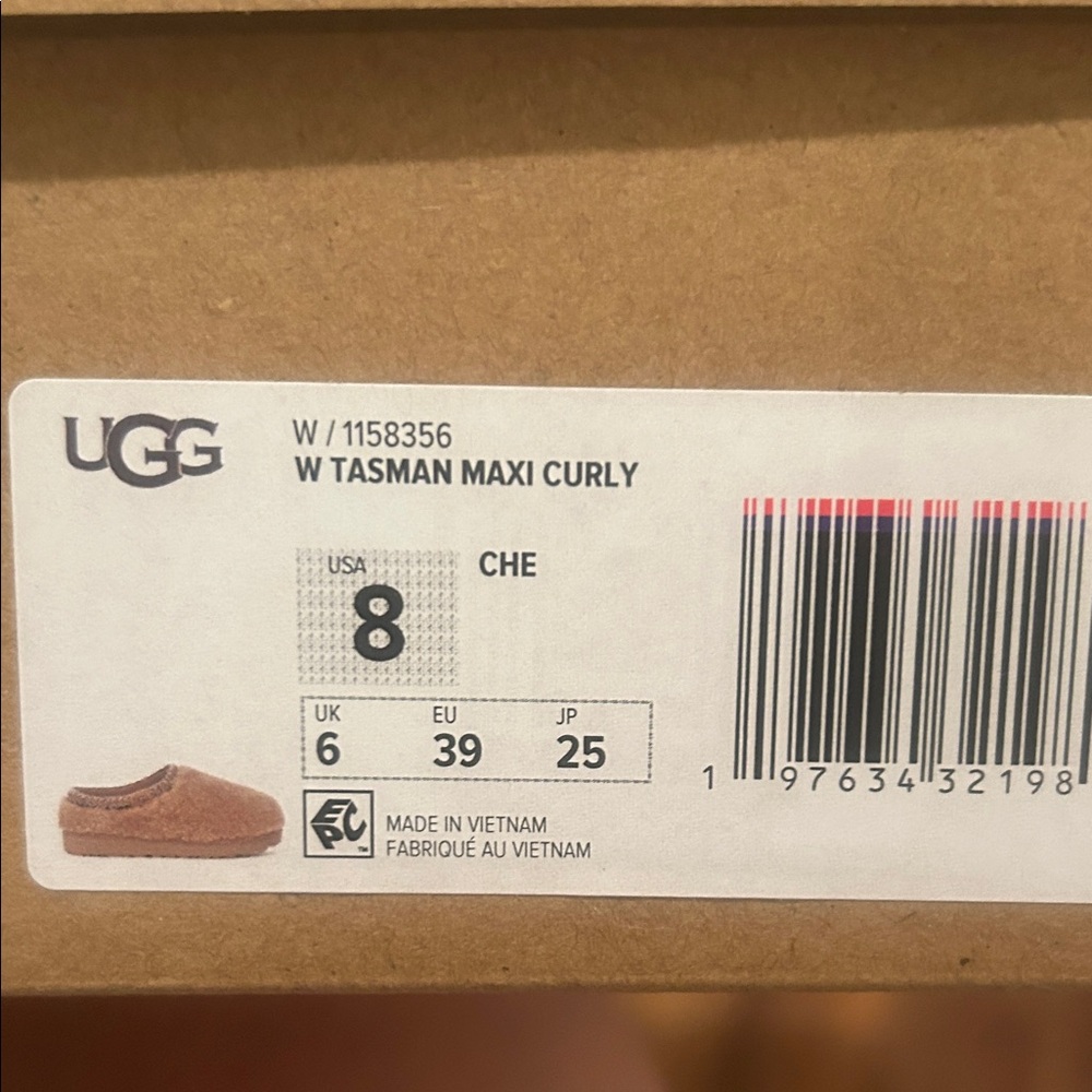 UGG Women's Chestnut Tasman Maxi Curly Slip-On - Picture 4 of 4